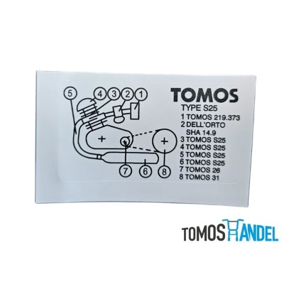 Frame sticker Tomos S25 Foto van Frame sticker Tomos S25