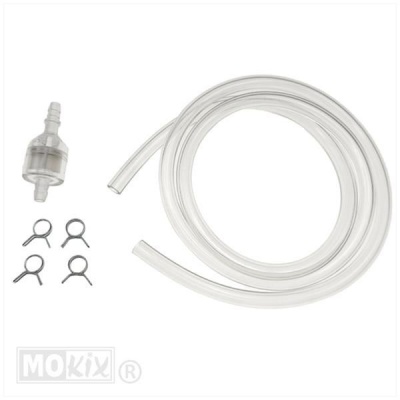 Benzineslang + filter transparant Foto van Benzineslang + filter transparant