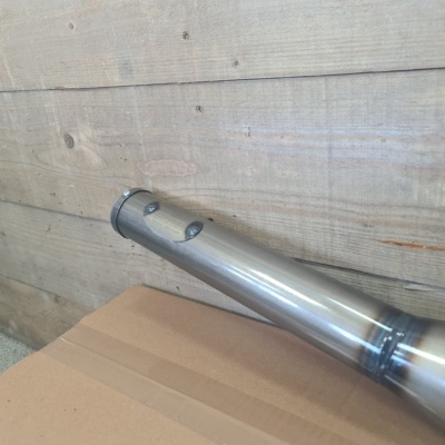 Tomos bullet p4 uitlaat blank A35 race EVO-1 Tomos bullet p4 uitlaat blank A35 race EVO-1