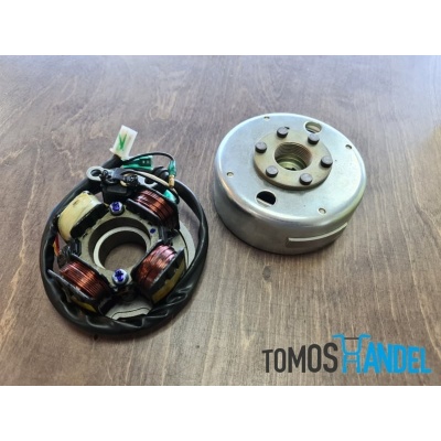Ontsteking compleet met vliegwiel met pick-up origineel Foto van Ontsteking compleet met vliegwiel met pick-up origineel