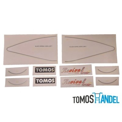 Stickerset Tomos Revival TS origineel Foto van Stickerset Tomos Revival TS origineel
