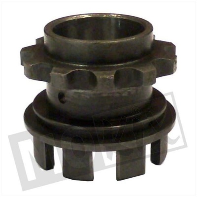 Tomos naaf versnellingen in motorblok Foto van Tomos naaf versnellingen in motorblok