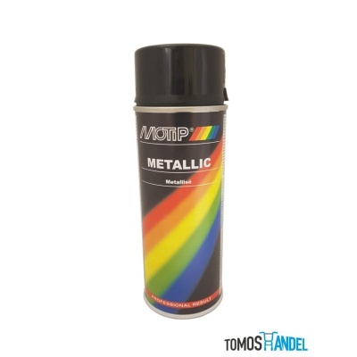 Foto van Motip spuitverf metallic zwart 400mL