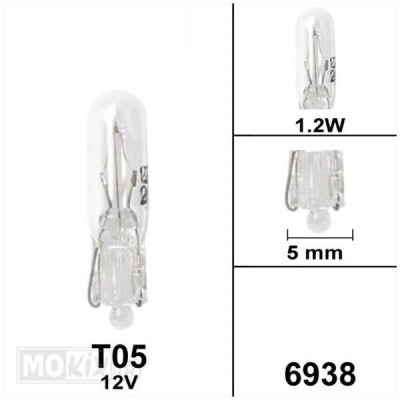 Lamp T05 12V 1.2W Foto van Lamp T05 12V 1.2W