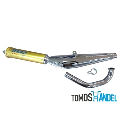 Biturbo uitlaat met losse A55 bocht Foto van Biturbo uitlaat met losse A55 bocht