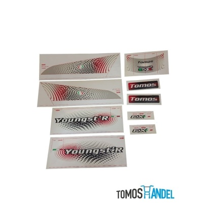 Stickerset Tomos Youngster Foto van Stickerset Tomos Youngster