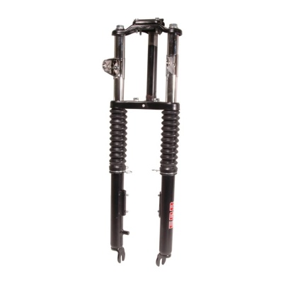 Voorvork zwart A35 met gemonteerd lager en lagerset Foto van Voorvork zwart A35 met gemonteerd lager en lagerset