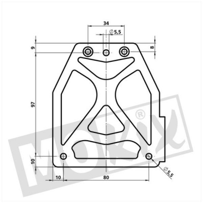 Kentekenplaathouder universeel montage zijkant hoge versie