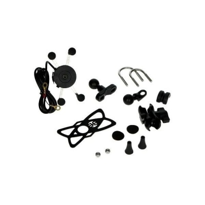 Telefoonhouder universeel met USB-poort Foto van Telefoonhouder universeel met USB-poort