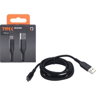 Laadkabel USB-C 150cm optiline A-kwaliteit 3A snellader Foto van Laadkabel USB-C 150cm optiline A-kwaliteit 3A snellader