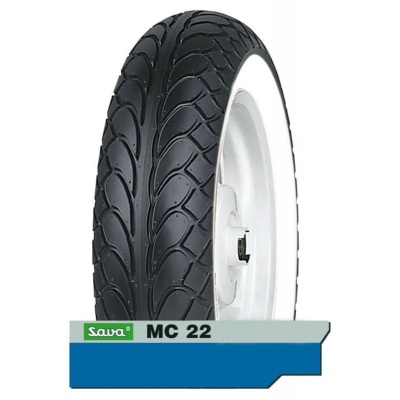 Buitenband 12-120/70 Sava white wall Tomos Youngster Foto van Buitenband 12-120/70 Sava white wall Tomos Youngster