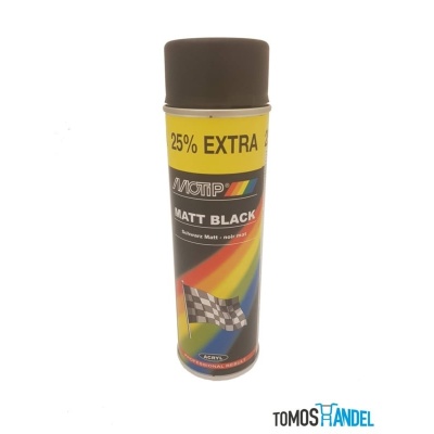 Foto van Motip spuitverf mat zwart 500mL
