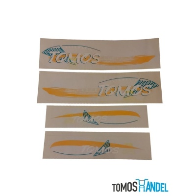 Stickerset Tomos standard geel / groen Foto van Stickerset Tomos standard geel / groen