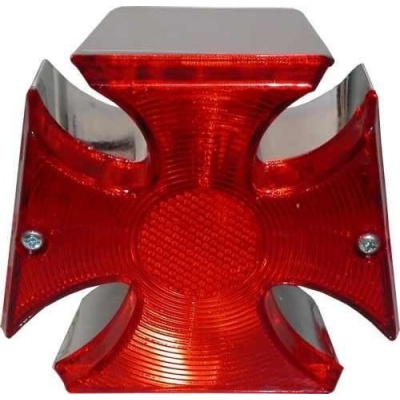 Achterlicht kruis chroom Foto van Achterlicht kruis chroom