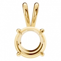 Afbeelding van Tulip 14K Yellow 6.50 mm Round Solitaire-Style Pendant Mounting
