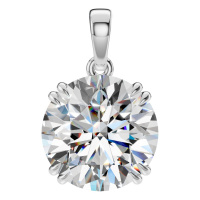 Afbeelding van Ume 18K White 9.20 mm Round Solitaire-Style Pendant Mounting
