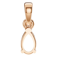Afbeelding van Ume 14K Rose 5x3 mm Pear Solitaire-Style Pendant Mounting