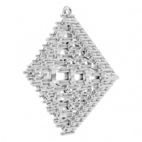 Afbeelding van Oceane 14K White 4.70 mm Round Pave-Style Pendant Mounting