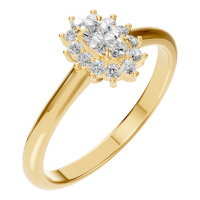 Afbeelding van Quince 18K Yellow 5x3 mm Oval Halo-Style Ring Mounting