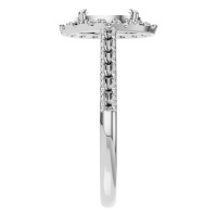 Afbeelding van Peony 14K White 8x6 mm Oval Pave-Style Ring Mounting