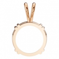 Afbeelding van Tulip 18K Rose 11.10 mm Round Solitaire-Style Pendant Mounting