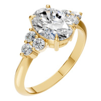 Afbeelding van Orchid 14K Yellow 9x7 mm Oval Seven Stone-Style Ring Mounting