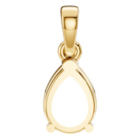 Afbeelding van Ume 14K Yellow 7x5 mm Pear Solitaire-Style Pendant Mounting
