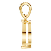 Afbeelding van Ume 14K Yellow 8x6 mm Pear Solitaire-Style Pendant Mounting