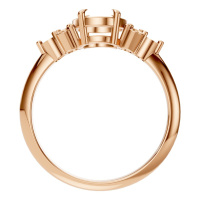 Afbeelding van Orchid 18K Rose 9x7 mm Oval Seven Stone-Style Ring Mounting
