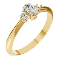 Afbeelding van Orchid 14K Yellow 5x3 mm Oval Seven Stone-Style Ring Mounting