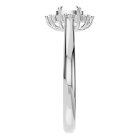 Afbeelding van Quince 14K White 5x3 mm Oval Halo-Style Ring Mounting