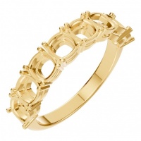 Afbeelding van Saffron 14K Yellow 4.10 mm Cushion Eternity-Style Ring Mounting