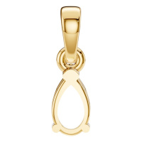 Afbeelding van Ume 14K Yellow 5x3 mm Pear Solitaire-Style Pendant Mounting