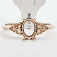 Afbeelding van Orchid 18K White 10x8 mm Oval Seven Stone-Style Ring Mounting