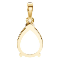 Afbeelding van Ume 14K Yellow 9x7 mm Pear Solitaire-Style Pendant Mounting