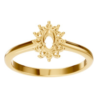 Afbeelding van Quince 18K Yellow 5x3 mm Oval Halo-Style Ring Mounting
