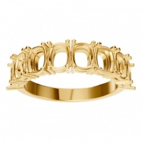 Afbeelding van Saffron 14K Yellow 5x4 mm Rectangual Cushion Eternity-Style Ring Mounting