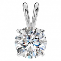 Afbeelding van Tulip 14K White 6.50 mm Round Solitaire-Style Pendant Mounting
