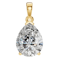 Afbeelding van Ume 14K Yellow 9x7 mm Pear Solitaire-Style Pendant Mounting