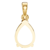Afbeelding van Ume 14K Yellow 8x6 mm Pear Solitaire-Style Pendant Mounting