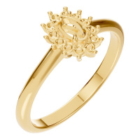 Afbeelding van Quince 18K Yellow 5x3 mm Oval Halo-Style Ring Mounting