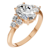 Afbeelding van Orchid 18K Rose 9x7 mm Oval Seven Stone-Style Ring Mounting