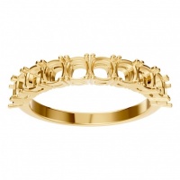 Afbeelding van Saffron 18K Yellow 3.30 mm Cushion Eternity-Style Ring Mounting