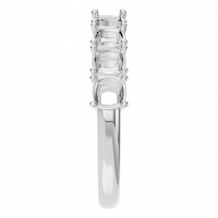 Afbeelding van Saffron 14K White 3.30 mm Cushion Eternity-Style Ring Mounting