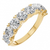 Afbeelding van Saffron 14K Yellow 4.10 mm Cushion Eternity-Style Ring Mounting