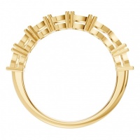 Afbeelding van Saffron 14K Yellow 4.10 mm Cushion Eternity-Style Ring Mounting