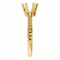 Afbeelding van 18K Yellow Round 6.80 mm Pavé Ring Mounting