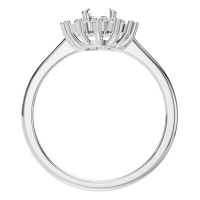 Afbeelding van Quince 14K White 7x5 mm Oval Halo-Style Ring Mounting