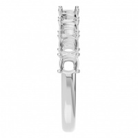 Afbeelding van Saffron 18K White 3.00 mm Cushion Eternity-Style Ring Mounting