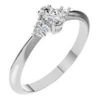 Afbeelding van Orchid 14K White 5x3 mm Oval Seven Stone-Style Ring Mounting
